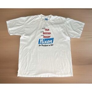 Vintage 80s Richard Nixon 1988 Pres Election T Shirt Political Single Stitch USA